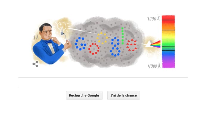 Google consacre son doodle du jour à Anders Jonas Angström.