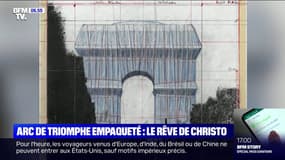 L'Arc de Triomphe s'apprête à être empaqueté, comme le rêvait Christo