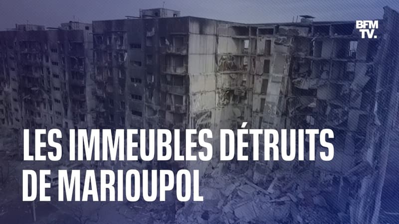 Guerre en Ukraine: les images de barres d'immeubles détruites à Marioupol