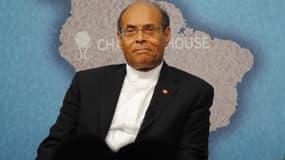 Le président tunisien, Moncef Marzouki, lors d'une conférence.