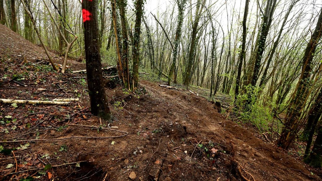 Une zone de fouille marquée par le gendarmerie, à Issancourt-et-Rumel, le 10 avril 2021. Une zone de fouille marquée par le gendarmerie, à Issancourt-et-Rumel, le 10 avril 2021.