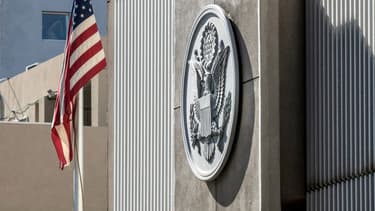 La façade de l'ambassade américaine à Tel Aviv.