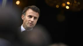 Le président de la République Emmanuel Macron le 21 juillet 2023 à l'Elysée, à Paris