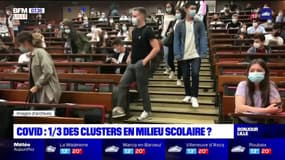 Covid-19: un tiers des clusters recensés en milieu scolaire, des étudiants lillois réclament des mesures