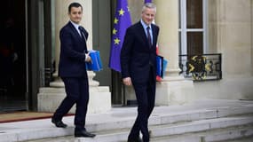 Le ministre de l'Action et des Comptes publics, Gérald Darmanin, et le ministre de l'Économie et des Finances, Bruno Le Maire.