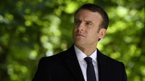 Emmanuel Macron, dans le jardin du Luxembourg. 