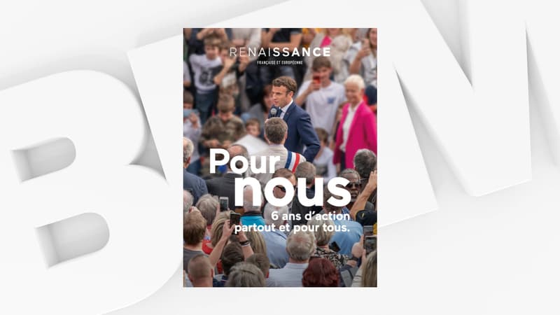 La campagne d’affichage de Renaissance pour les 6 ans d’Emmanuel Macron au pouvoir.