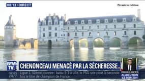 Le fameux château de Chenonceau est menacé par le niveau très bas du Cher