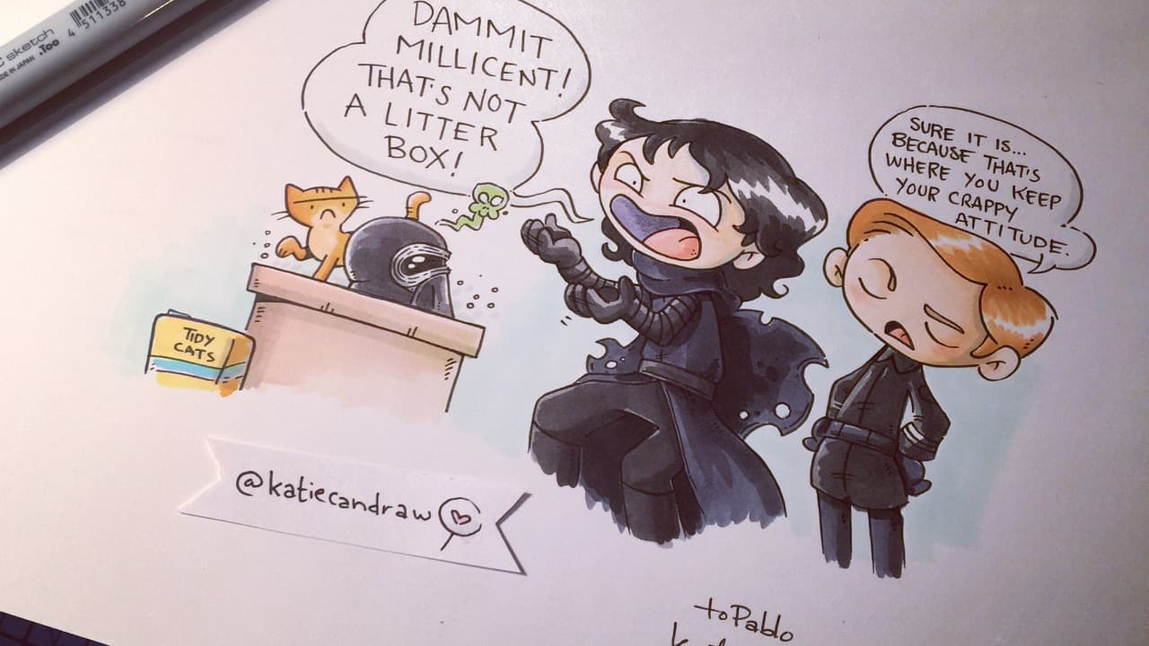 Millicent, le chat du général Hux dans Star Wars. Millicent, le chat du général Hux dans Star Wars.