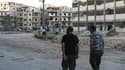 Vue d'une rue dévastée d'Alep, en Syrie. Après 4 ans et demi de guerre, la population d'Alep a été divisée par quatre.