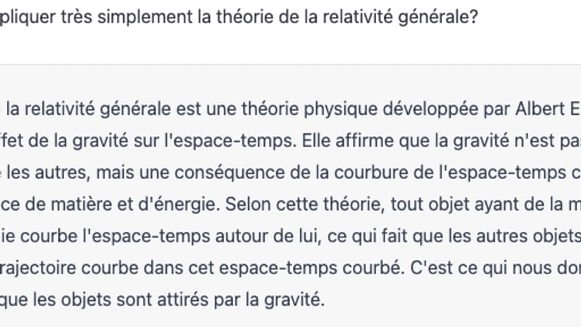ChatGPT face à une théorie d'Einstein ChatGPT face à une théorie d'Einstein