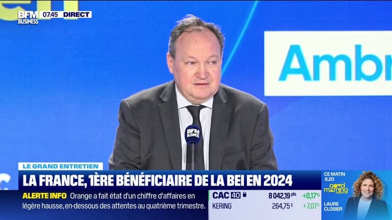 La France, 1ère bénéficaire de la BEI en 2024