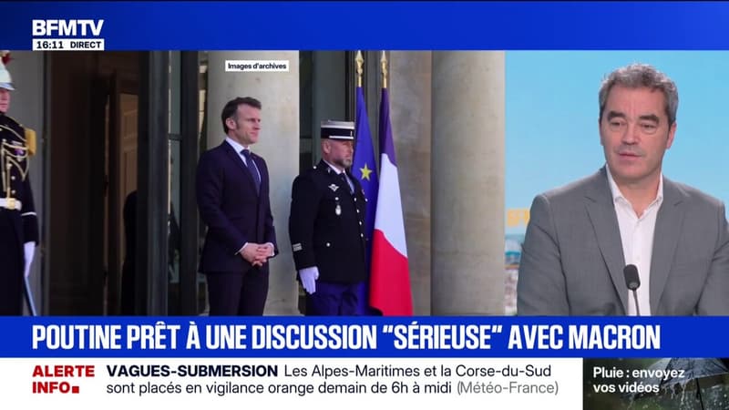 Vladimir Poutine se dit prêt à un appel avec Emmanuel Macron pour une discussion "sérieuse"