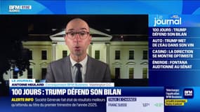 Donald Trump défend son bilan après 100 jours au pouvoir à la Maison Blanche