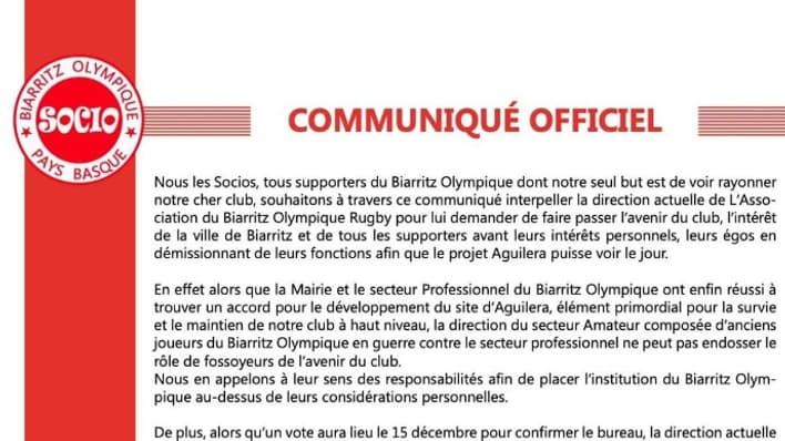 Communiqué officiel BO Communiqué officiel BO