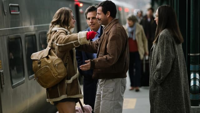 Grace van Patten, Ben Stiller et Adam Sandler dans 'The Meyerowitz stories'