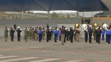 La fanfare militaire en pleine répétition.