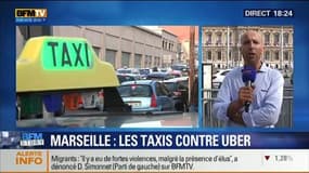 Les taxis se mobilisent contre l'arrivée d'Uber à Marseille