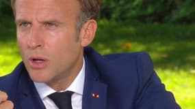 Emmanuel Macron lors de son interview du 14-Juillet