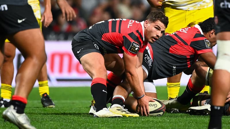Antoine Dupont lors de Toulouse-La Rochelle, le 23 octobre 2022