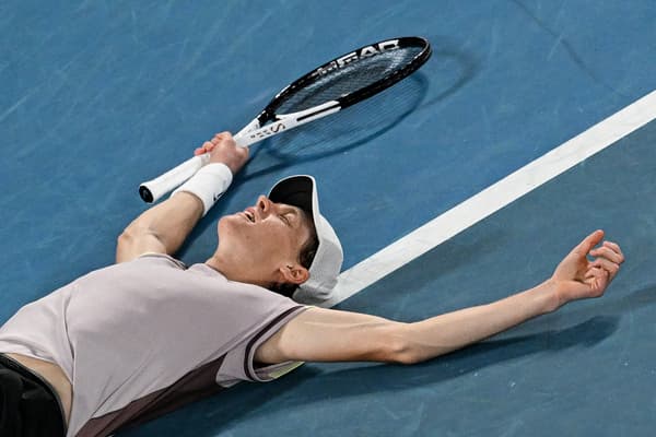 La joie de Jannik Sinner après sa victoire à l'Open d'Australie
