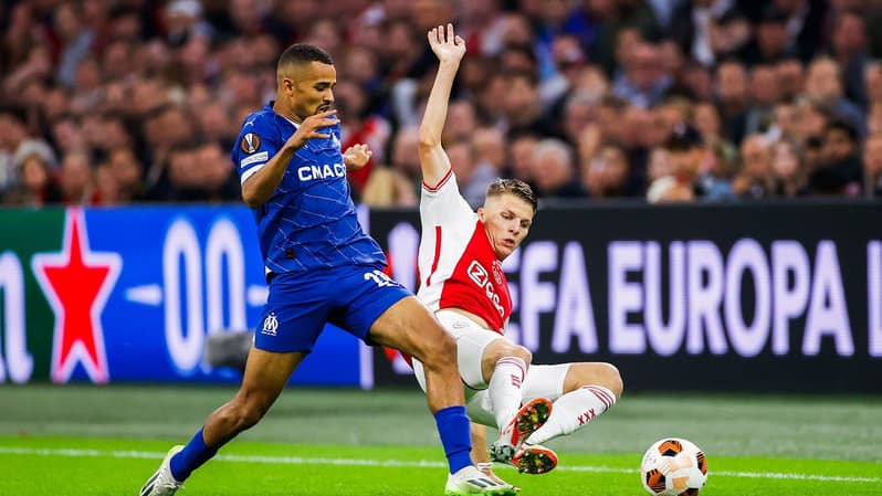 Ligue Europa - Ajax-OM - Renan Lodi, le 21 septembre 2023