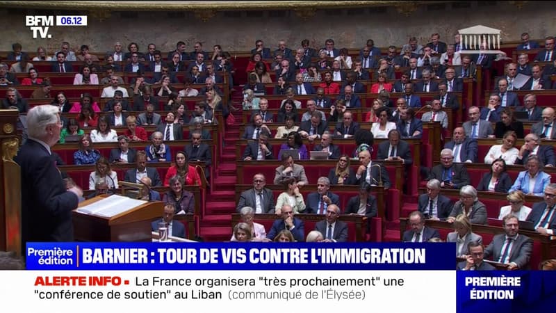 Demandes d'asile, OQTF... Le tour de vis de Michel Barnier sur l'immigration lors de son discours de politique générale