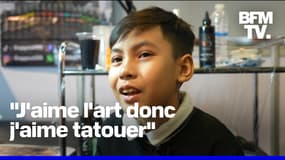 Thaïlande: à 9 ans, ce petit garçon est déjà un habile tatoueur