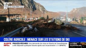 Colère agricole: l'inquiétude des commerçants de Saint-Lary-Soulan (Pyrénées) alors qu'un barrage filtrant bloque l'accès à la station de ski