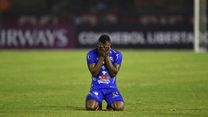 Pedro Pablo Perlaza lors de son premier passage sous le maillot de Delfin, le 14 février 2019