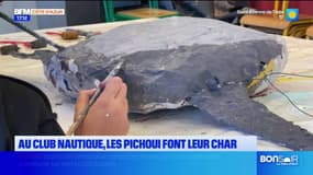Nice: les pichoui du centre de loisirs confectionnent leur char pour le carnaval