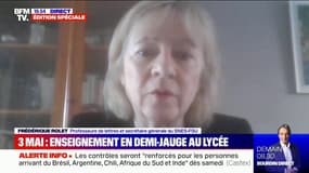 Frédérique Rolet (SNES-FSU): "On a toujours les mêmes interrogations" sur le protocole sanitaire