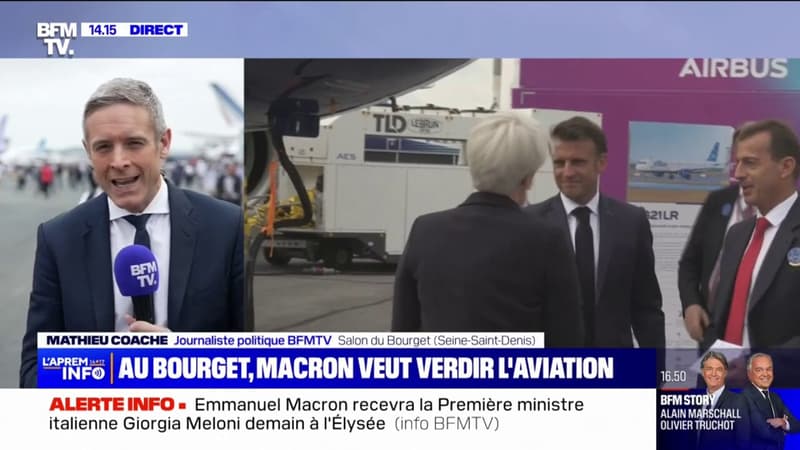 Emmanuel Macron au salon du Bourget: 