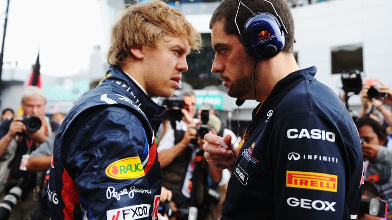 Sebastian Vettel et Guillaume Rocquelin