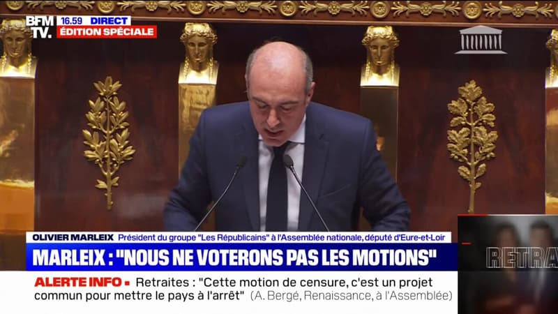 Olivier Marleix (LR): Soyons clairs, le problème n'est pas la réforme des retraites mais le président de la République