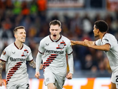 AS Roma-Bayer Leverkusen lors de la demi-finale aller de Ligue Europa le 2 mai 2024.