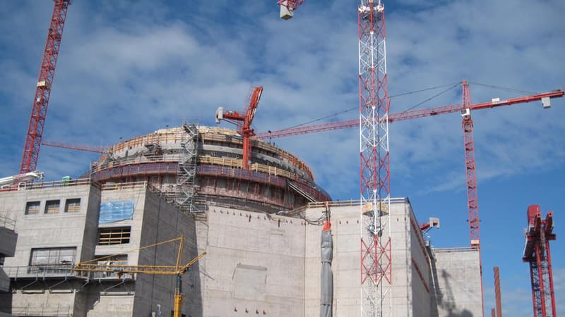 Le chantier du réacteur nucléaire finlandais Olkiluoto-3, le 15 juin 2010. 
