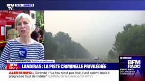 Incendies en Gironde: "La nuit a été compliquée à Landiras [...] On a 4700 hectares de brulés" annonce la préfète de la Gironde