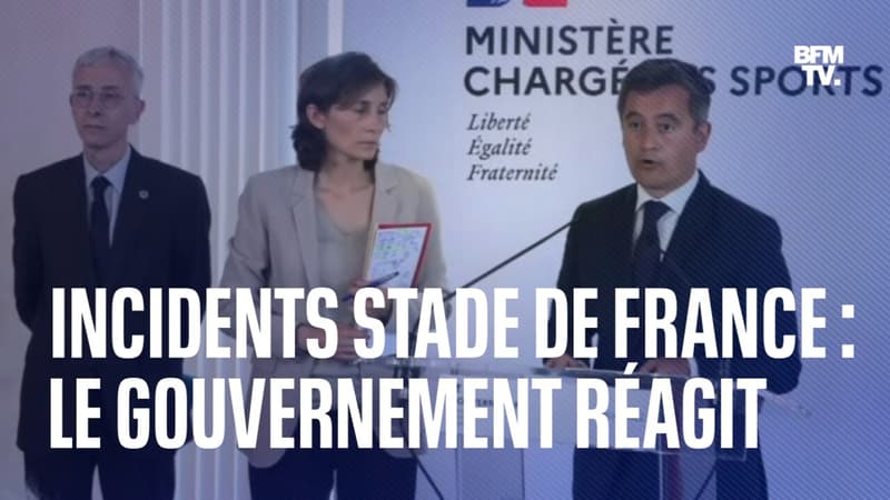 Incidents au Stade de France: la conférence de presse de Gérald Darmanin et Amélie Oudéa-Castéra