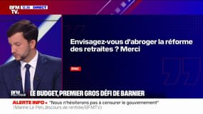 "C'est une injustice sociale": Jean-Philippe Tanguy affirme que le RN va proposer d'abroger la réforme des retraites