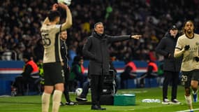 Luis Enrique lors de PSG-Brest (2-2, L1), le 28 janvier 2024