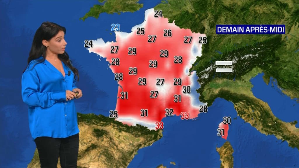 Les températures du samedi 27 août après-midi