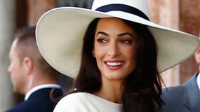 Amal Alamuddin, lors de son mariage à Venise avec George Clooney, le 29 septembre 2014.