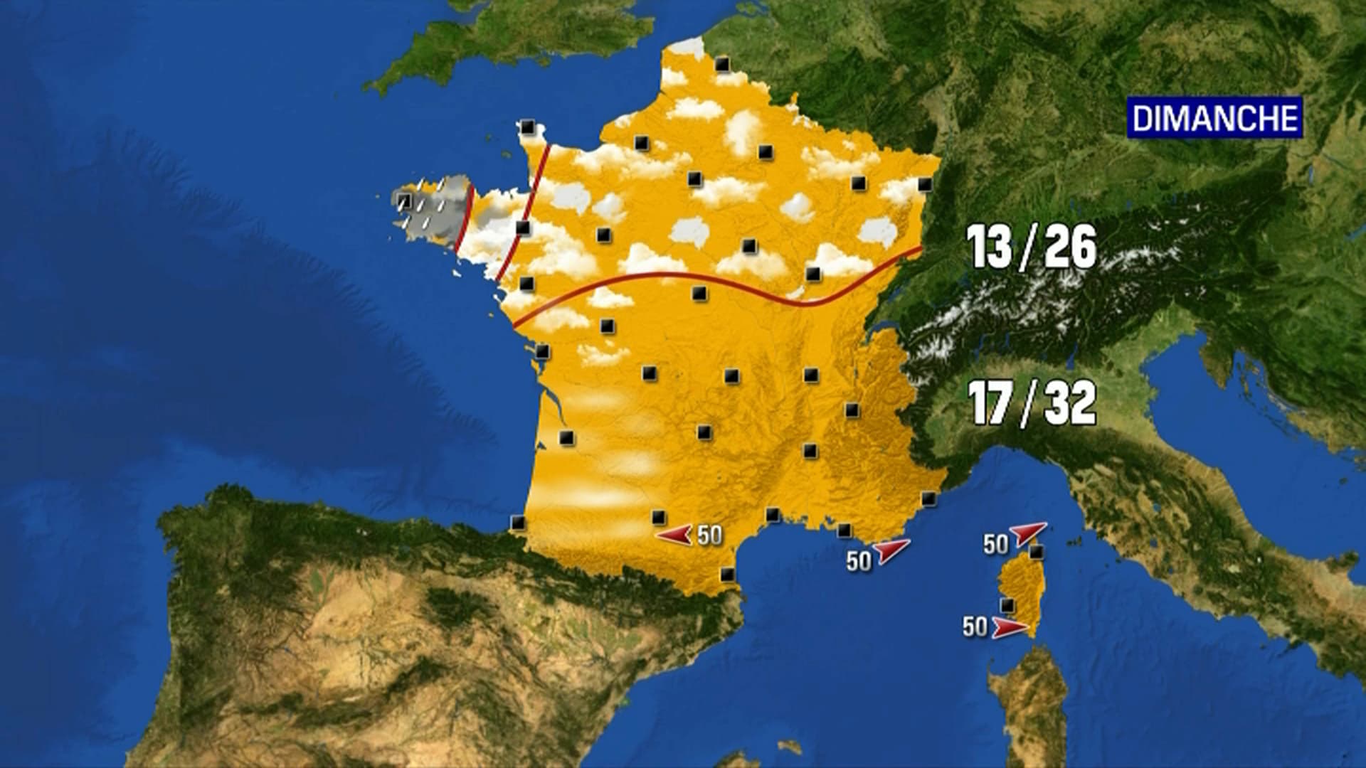 Les prévisions météo de ce dimanche 11 juillet 2021