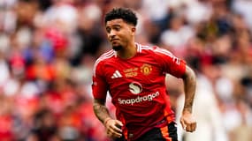 L'Anglais Jadon Sancho avec Manchester United lors du Community Shield, le 10 août 2024