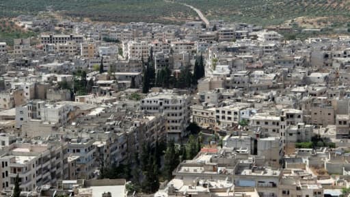 Vue générale sur Ariha, dans le nord-ouest de la Syrie, le 29 mai 2015