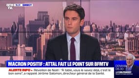 Gabriel Attal: Emmanuel Macron "a des symptômes réels de la maladie, c'est-à-dire une toux et une fatigue importante"