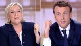 Marine Le Pen et Emmanuel Macron, lors de leur débat de l'entre-deux-tours en mai 2017