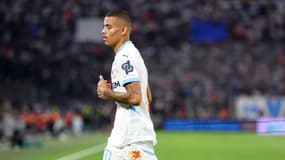 Le joueur de l'OM Mason Greenwood sorti à la mi-temps du Classique au Vélodrome, 27 octobre 2024