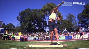 EXCLU : Le joli lancer de Kevin Mayer qui réalise 16m dès son 1er essai au poids ! 